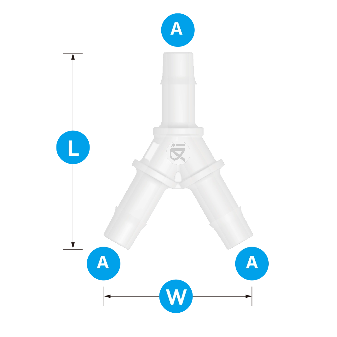 Equal Y Barb Fitting