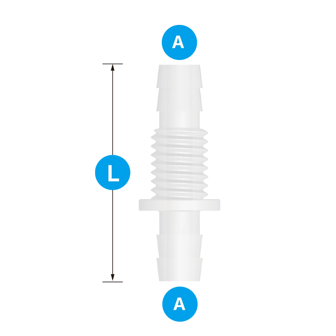 Panel-Mount Barb Connector